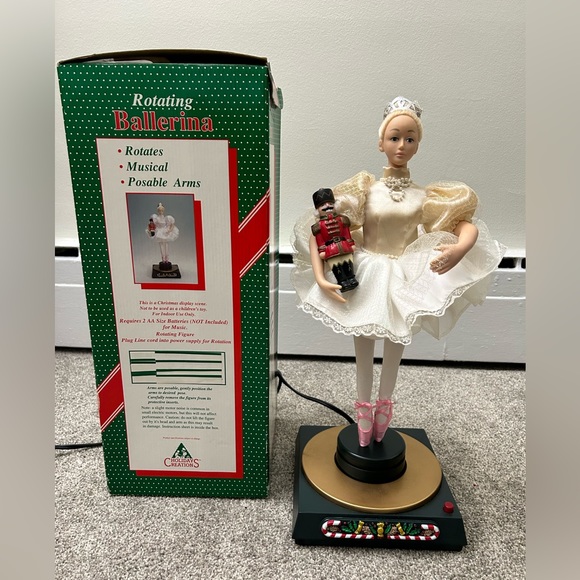 Vintage 1998 Holiday Creations Nutcracker Suite 18” Rotating Musical Ballerina - Picture 1 of 6
